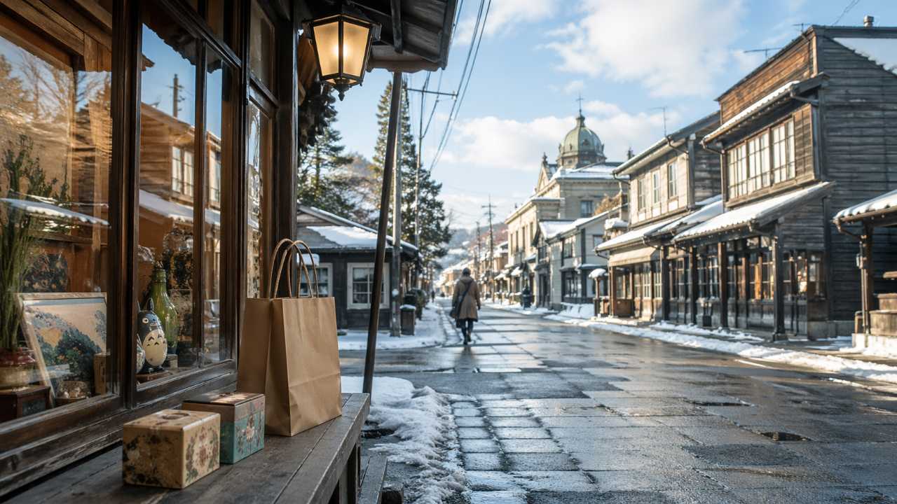 北海道旅行で人気アニメの世界観を感じながらお土産を探すブログ用アイキャッチ
