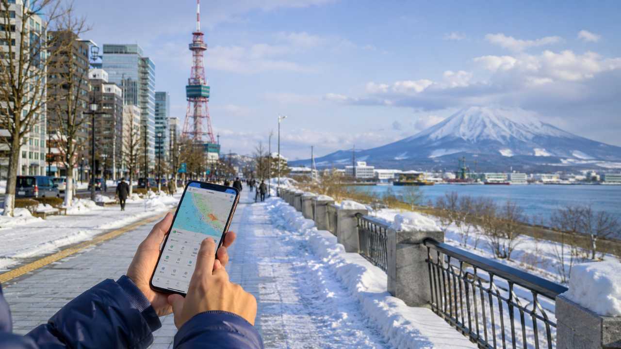 北海道の治安と安全な旅行をテーマにしたブログ用アイキャッチ画像