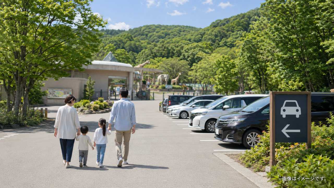 円山動物園周辺の駐車場選びをテーマにしたブログ用アイキャッチ画像