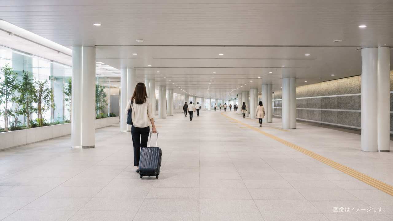 札幌駅から大通駅まで地下歩行空間チ・カ・ホを歩くブログ用アイキャッチ